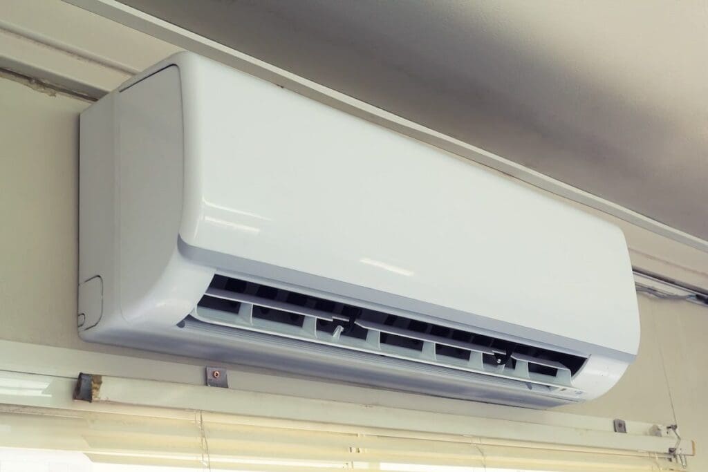 white ductless mini-split system